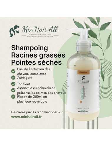 Shampoing Min'Hair All pour faciliter l'entretien racines grasses et pointes sèches
