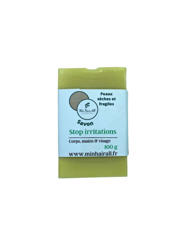 Savon STOP IRRITATIONS pour peaux sèches et fragiles. Min'Hair All. 100g