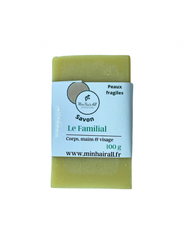 Savon pour peaux fragiles LE FAMILIAL. Min'Hair All. 100g