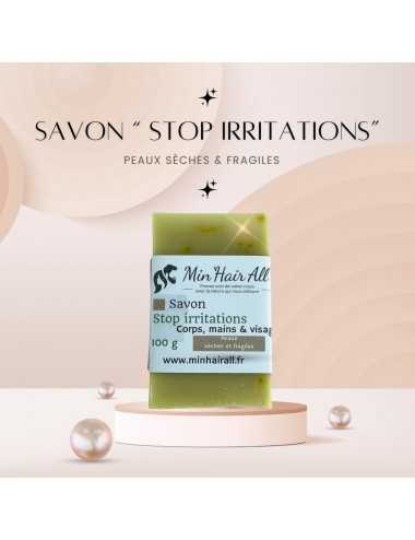 Savon STOP IRRITATIONS pour peaux sèches et fragiles. Min'Hair All. 100g