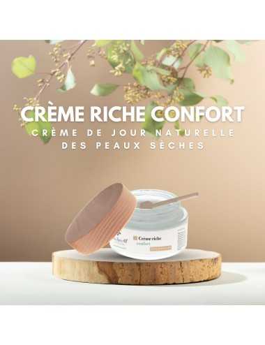 Crème riche confort pour le traitement des peaux sèches à très sèches. 100% d'actifs naturels.  Min'Hair All. pot en verre 50ml
