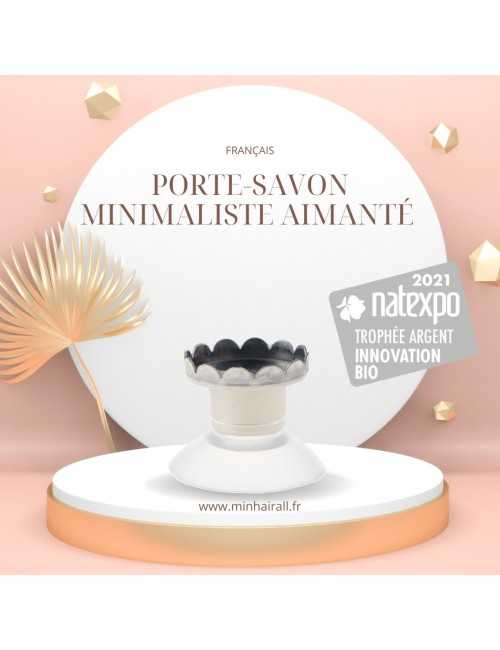 Porte-savon minimaliste aimanté. Min'Hair All. Trophée d'argent Innovation Bio NATEXPO 2021
