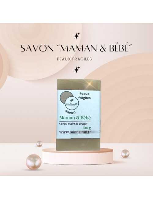 Savon MAMAN & BEBE pour peaux fragiles.  Min'Hair All. 100g
