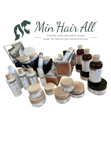 Valise de démarrage VDI Min'Hair All contenant les 27 produits indispensables de notre activité